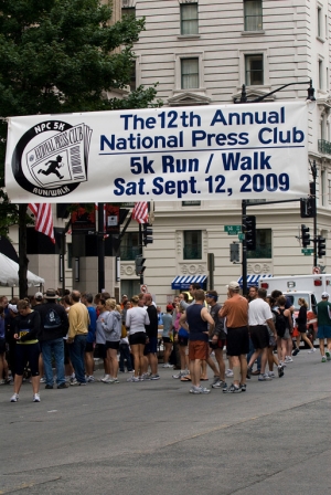 A view of the finish area after the 12th Annual National Press Club 5k.